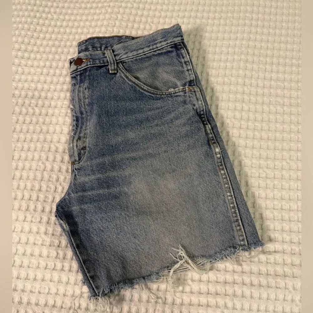 Vintage Rustler Cutoff Blue Jean Shorts frayed edge